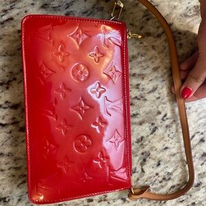 Louis Vuitton Red Patent Vernis Pochette